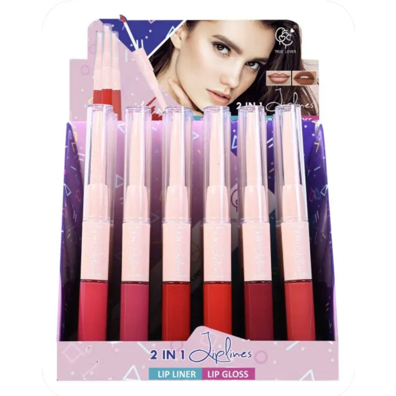 Brillo Lip Gloss Con Delineador