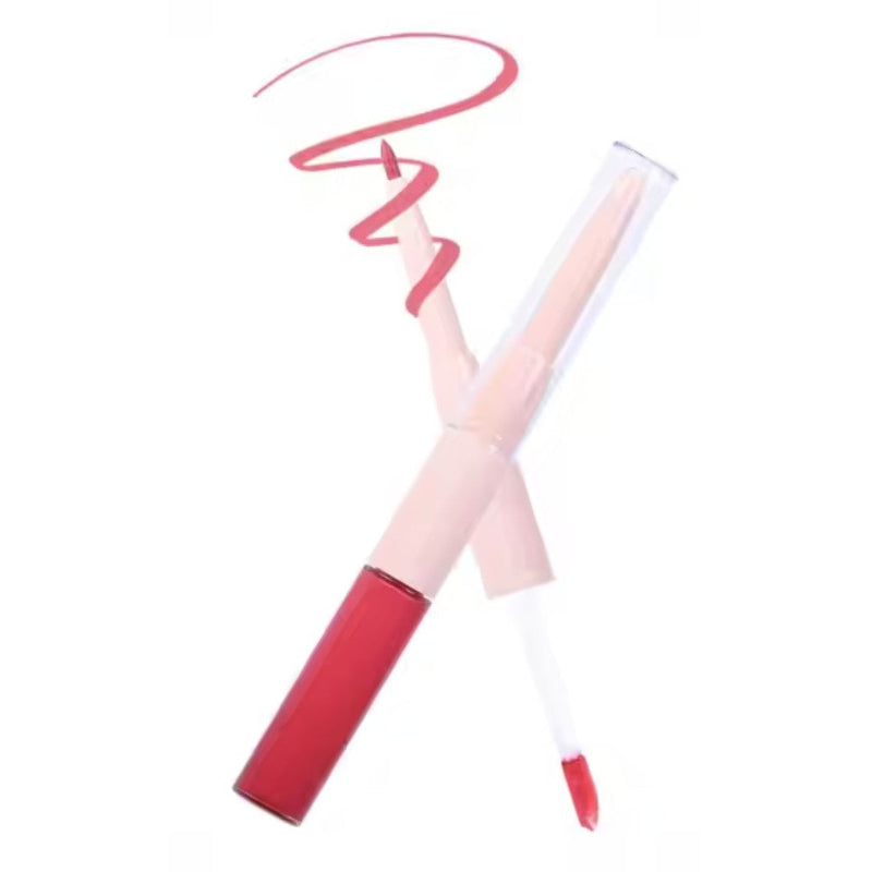 Brillo Lip Gloss Con Delineador