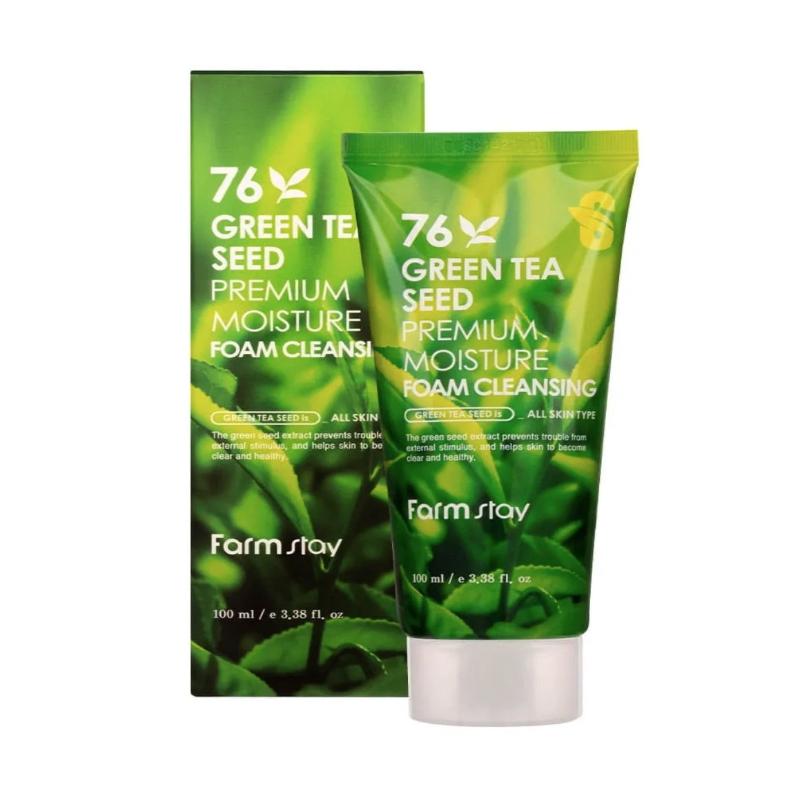76 Espuma Limpiadora Humectante Premium De Semillas De Té Verde-100ml