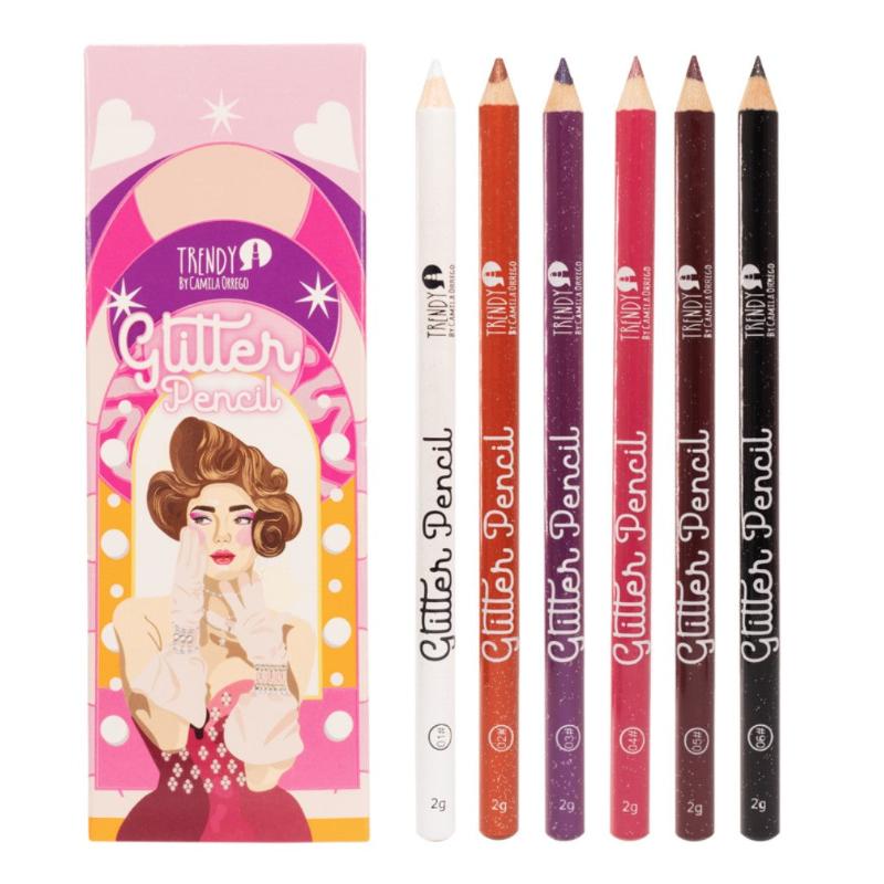 Kit X 6 Delineadores De Ojos Glitter Pencil