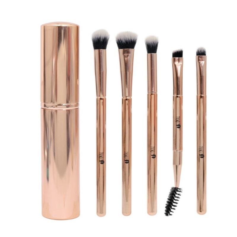 Kit Brocha Ojos Metalica Oro Rosa KG5